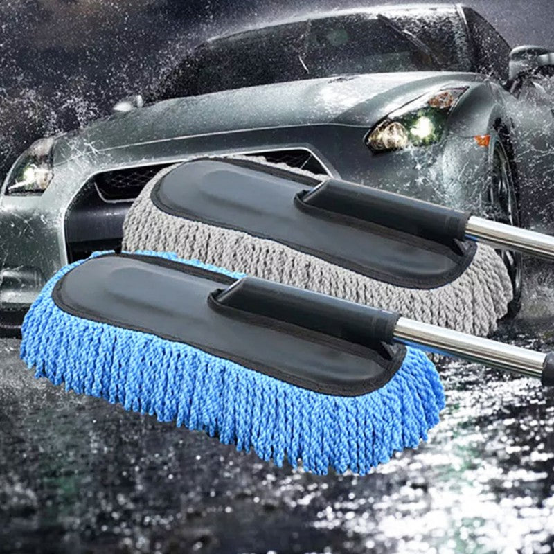 (FREE HOME DELIVERY) Microfiber Car Cleaning Duster Telescopic Brush – Interior & Exterior Vehicle Cleaner