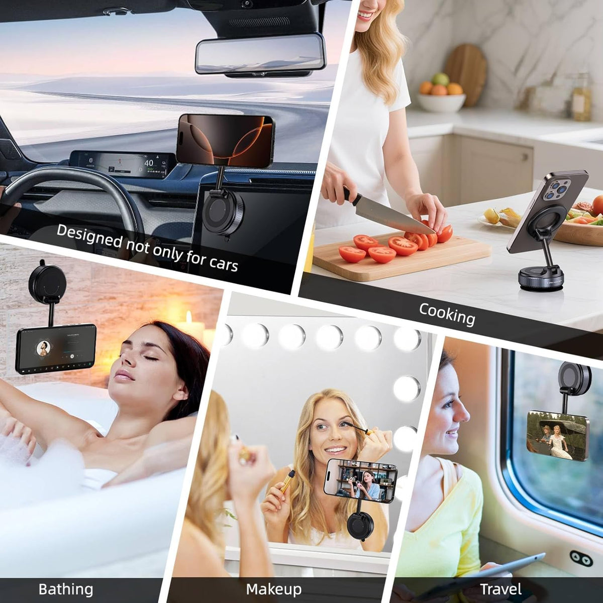 360° Magnetic Car Phone Holder – Strong Grip Mount (Free Home Delivery)