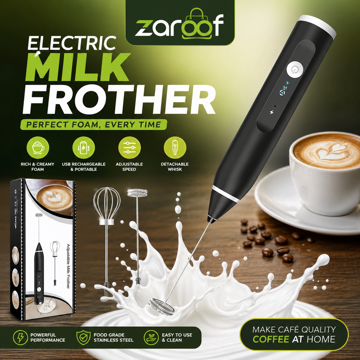 (Free Home Delivery) 2 in 1 Electric Milk Frother /Coffee Beater