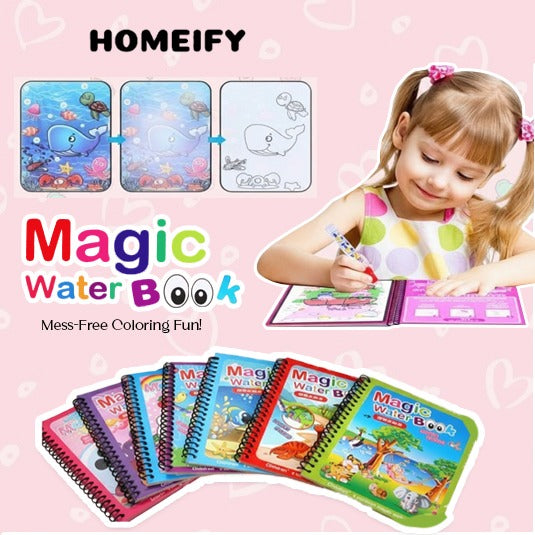 Portable Magic Water Coloring Book for Kids